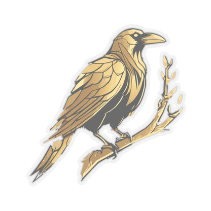 Kiss-Cut Sticker - Gold Raven